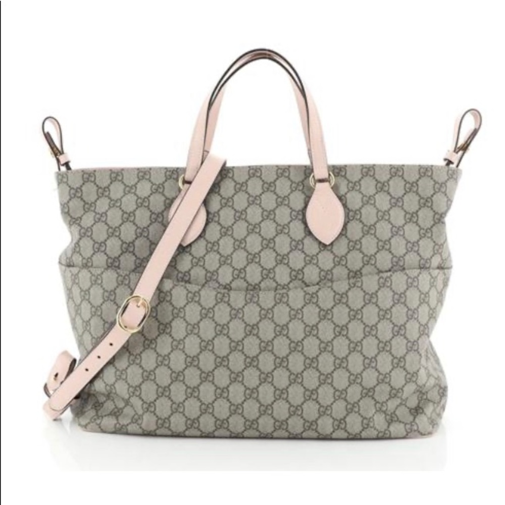 Soft Diaper Bag GG Coated Canvas Large